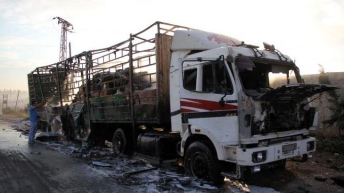 Footage Shows Bombed UN Aid Convoy 'Escorted By Terrorists'