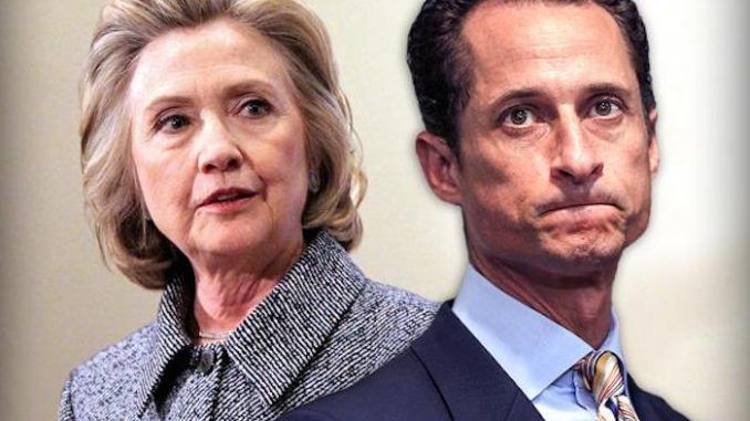 New Clinton emails being investigated by FBI originated from 'sex pest' Anthony Weiner