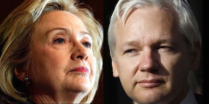 Hillary Clinton has been linked by internet sleuths to a vicious attempt to frame Wikileaks founder Julian Assange as a pedophile and Russian spy.