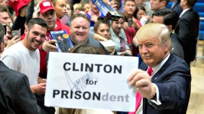 Trump says Hillary Clinton prosecution is still on the cards