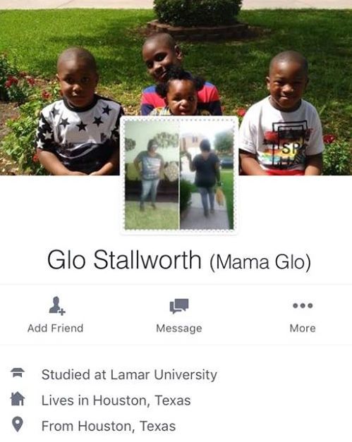 Glo Stallworth's personal Facebook profile