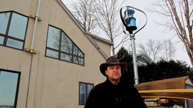 Man arrested after using wind turbine on his own private property