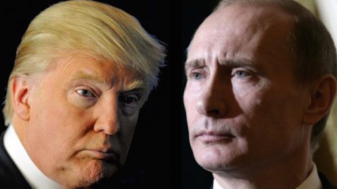 Putin has sent his congratulations to President Trump for helping to defeat the "New World Order" - an emerging totalitarian world government
