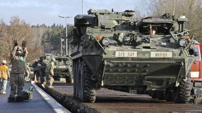 US army tanks deployed to Europe as a war with Russia looms