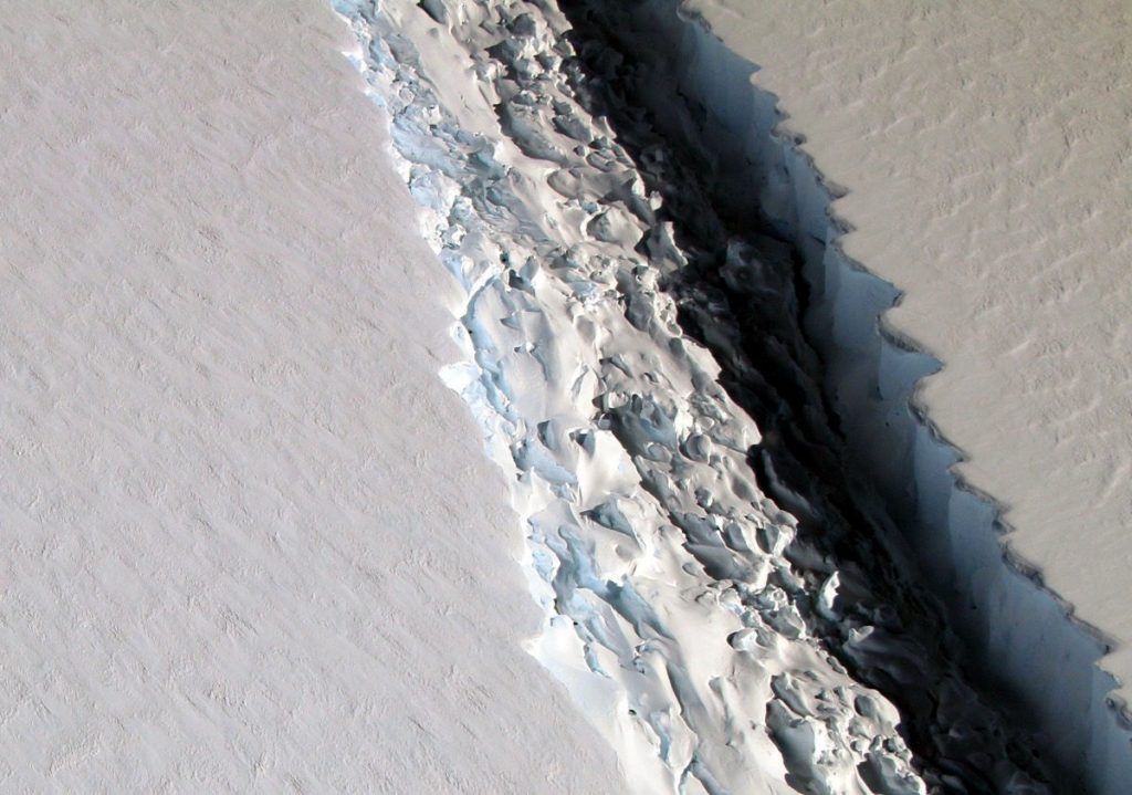 70-mile long crack opens up in Antarctica