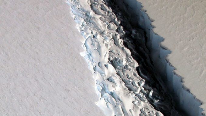 70-mile long crack opens up in Antarctica