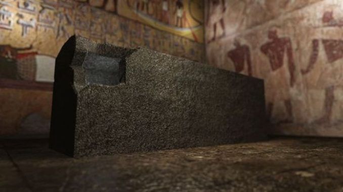 24 strange and sinister coffin-shaped black boxes have been discovered buried in a hillside cave system, 12 miles south of The Great Pyramid of Giza.