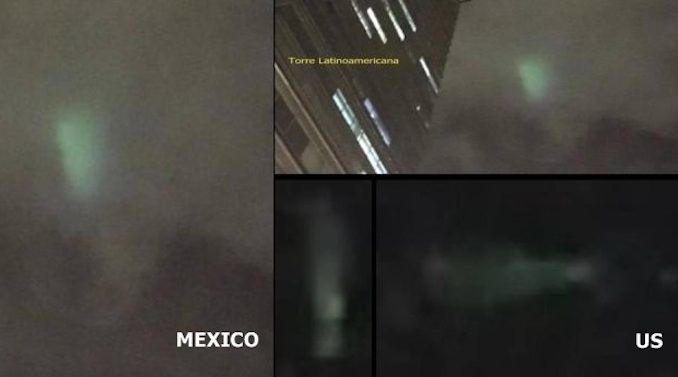 Fleet of UFOs filmed crossing Mexico into USA
