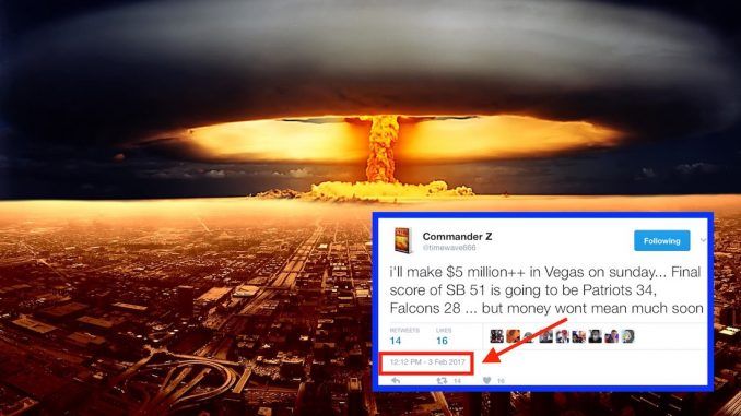 An ex government "remote viewer" tweeted the Super Bowl score 2 days early, and has released a book exposing plans for a nuclear war in 2018.