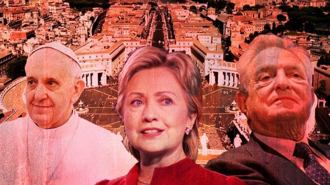 Soros, Obama and Clinton were behind a Vatican coup to remove conservative Pope Benedict and install radical leftist Pope Francis, claim Catholics leaders citing WikiLeaks and other evidence.