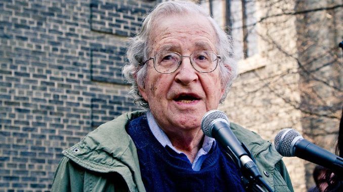 The rest of the world is "collapsing in laughter" at the Democratic Party's attempt to blame "Russian hacking" for Hillary Clinton's election loss, according to Noam Chomsky.