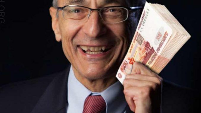 Podesta accepted millions of dollars from Russia whilst serving Obama and Clinton