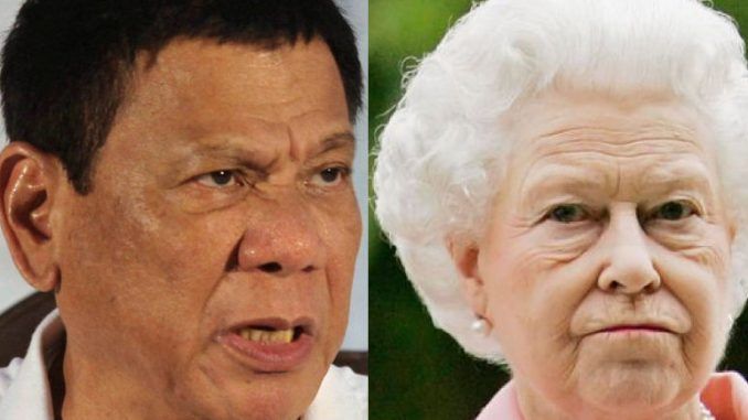 President Duterte issued a scathing attack on Queen Elizabeth and the Royal Family, accusing her of “killing people” and being “the head of a mafia family.”