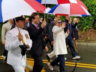 Dying Hillary Clinton forced to wear anti-seizure sunglasses at Memorial day rally