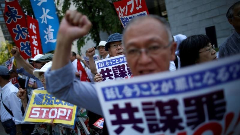 Citizens take to the streets of Japan to protest new thought crime bill