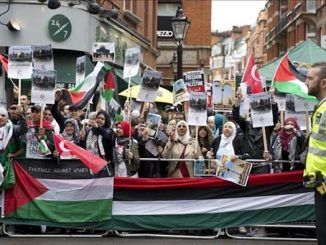 Thousands take to the streets to protest Israel in Britain