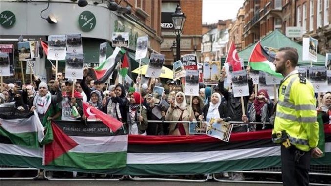 Thousands take to the streets to protest Israel in Britain