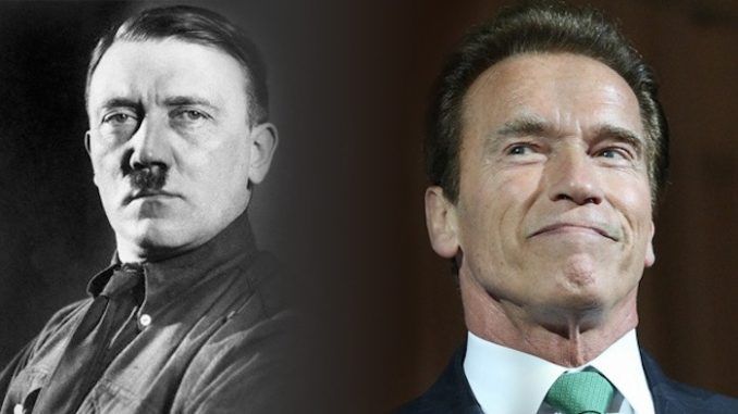 Arnold Schwarzenegger, who has been attempting to smear Trump supporters as Nazis, has been forced to admit that he once praised Hitler.