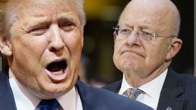 James Clapper says that Trump is about to quit