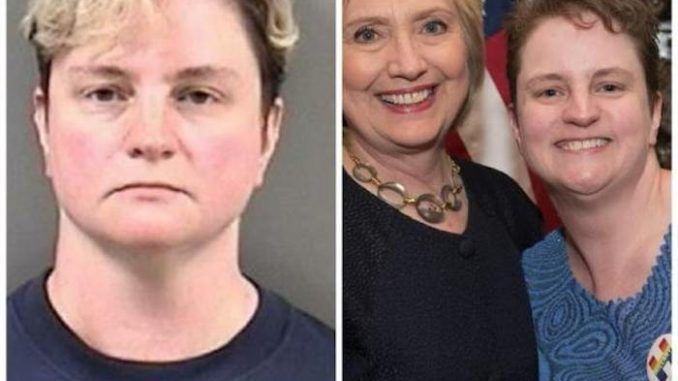 Antifa member arrested for carrying deadly weapon during Berkeley protests pictured with Hillary Clinton