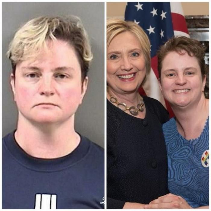 Antifa member arrested for carrying deadly weapon during Berkeley protests pictured with Hillary Clinton