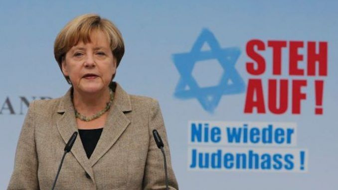 Angela Merkel declares anti-zionism to be same as anti-semitism