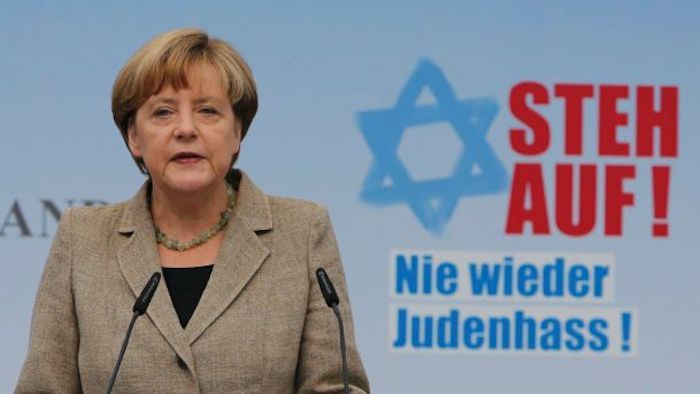 Angela Merkel declares anti-zionism to be same as anti-semitism