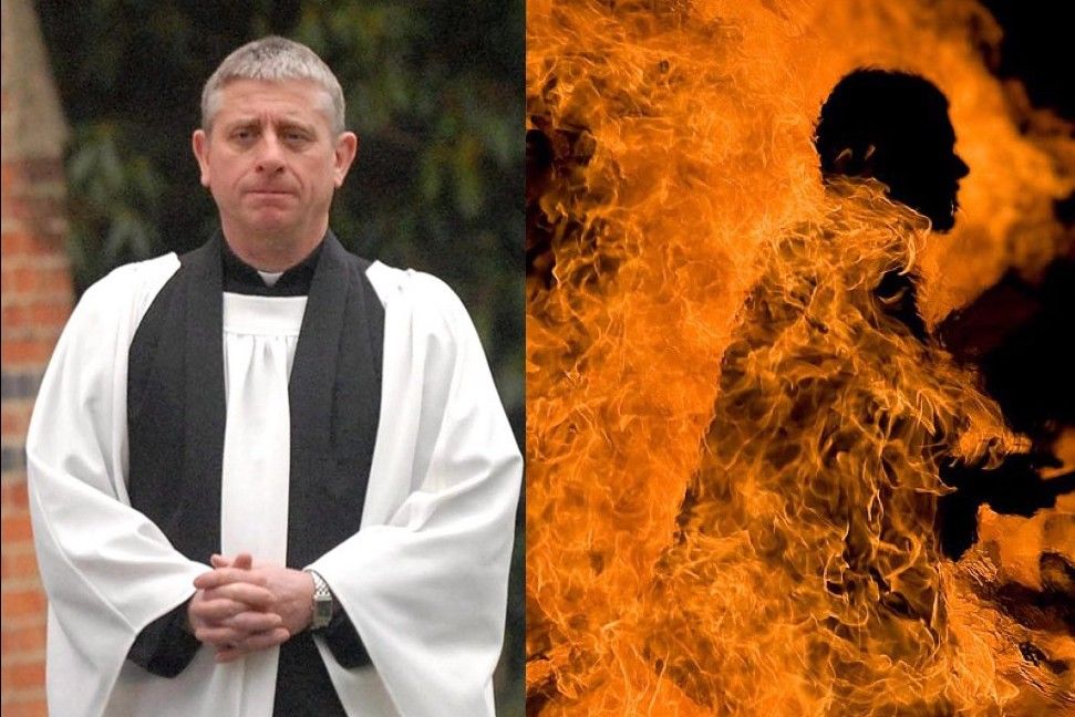 Pedophile priest set himself on fire after being caught raping children