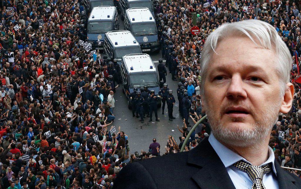 WikiLeaks founder Julian Assange believes the upcoming Catalonia independence referendum will create "a new 7.5 million nation or civil war".