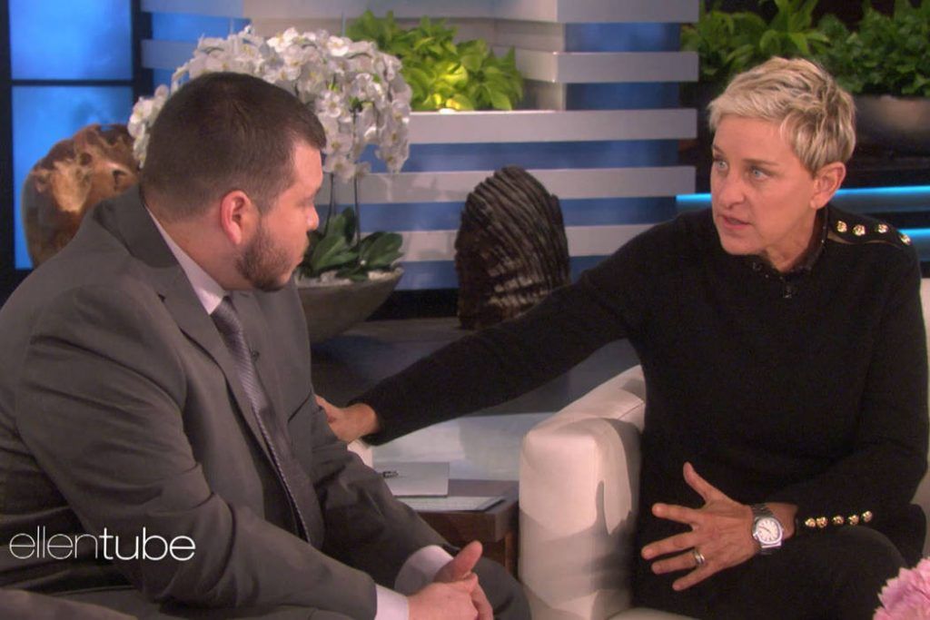 Ellen De Generes interviewed a fake Jesus Campos, the "hero" security guard from the Las Vegas shooting, on her show on Wednesday.