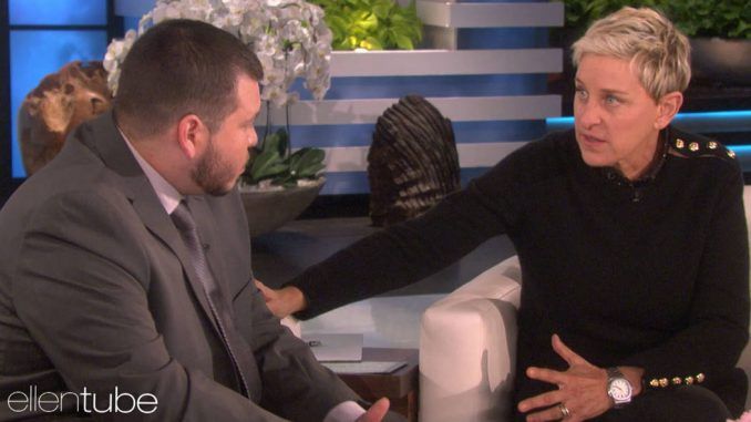 Ellen De Generes interviewed a fake Jesus Campos, the "hero" security guard from the Las Vegas shooting, on her show on Wednesday.