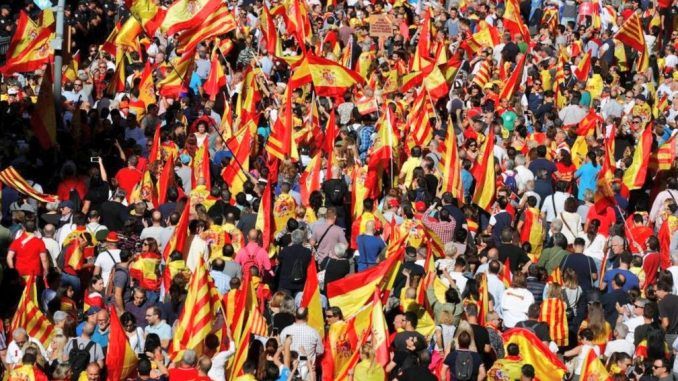 One million European elitists protest Catalan independence vote in Spain