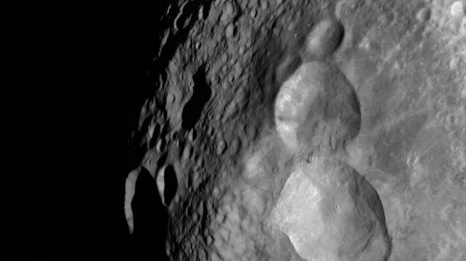 NASA releases image of asteroid with snowman carved onto surface