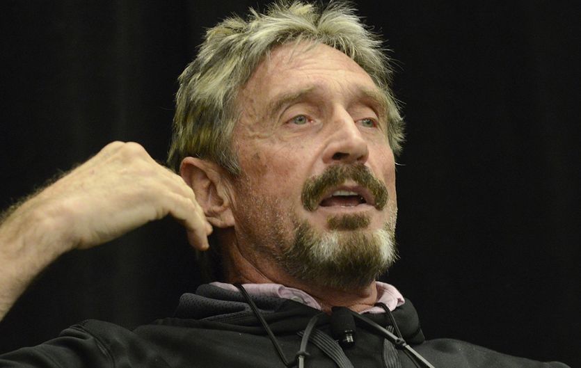 John McAfee vowed to "eat his own dick" on live TV if Bitcoin doesn't reach a value of $1 million by the year 2020.