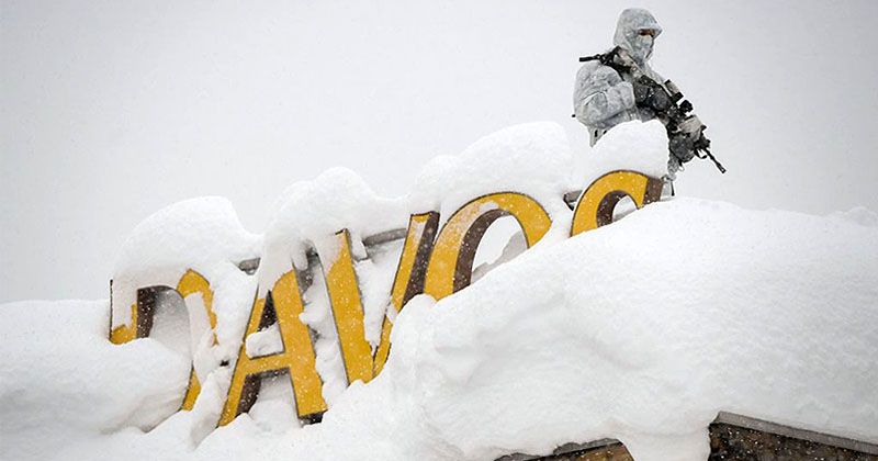 New World Order elites discuss global warming in Davos whilst snowed in