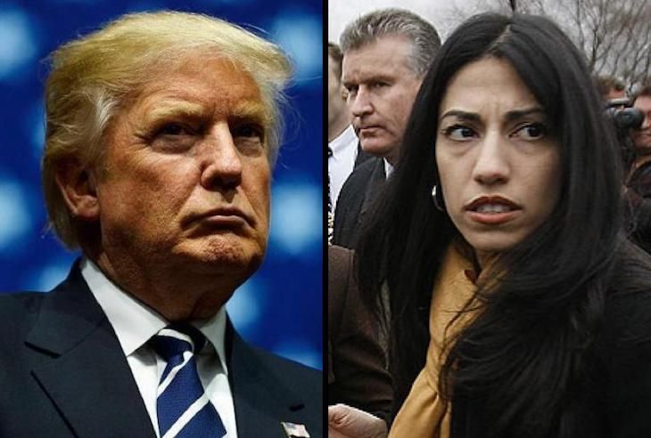 Trump has demanded Huma Abedin serve time in jail after she was caught forwarding top secret passwords and classified info to her Yahoo account.