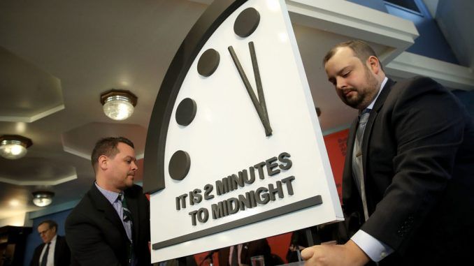 Doomsday Clock moves 2 minutes closer to midnight