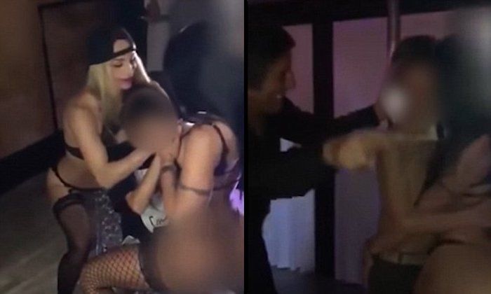 A millionaire father has been accused of hiring strippers for his 12-year-old son's birthday, after a video of the party went viral.
