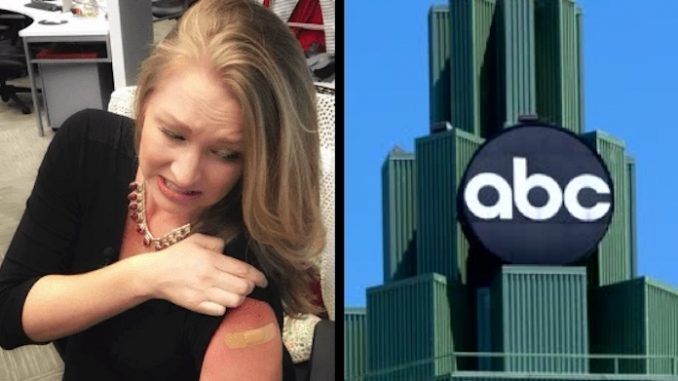 ABC News reporter Ashley Glass uploaded an image of her swollen arm to Facebook and said the flu shot had left her temporarily disabled.