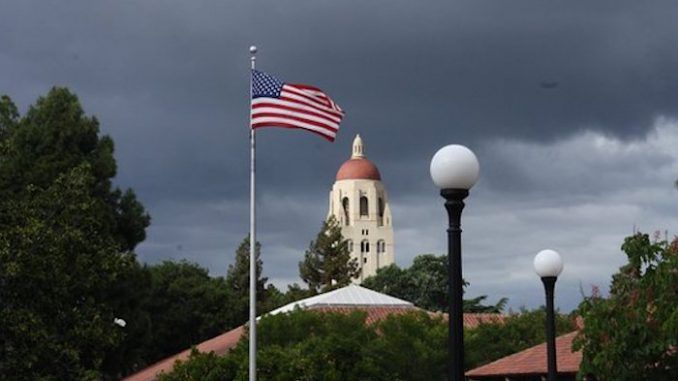 In an email recently sent by the Stanford copyright office, Republican students were told that it was prohibited to use the American flag on any club tee-shirts or logos.