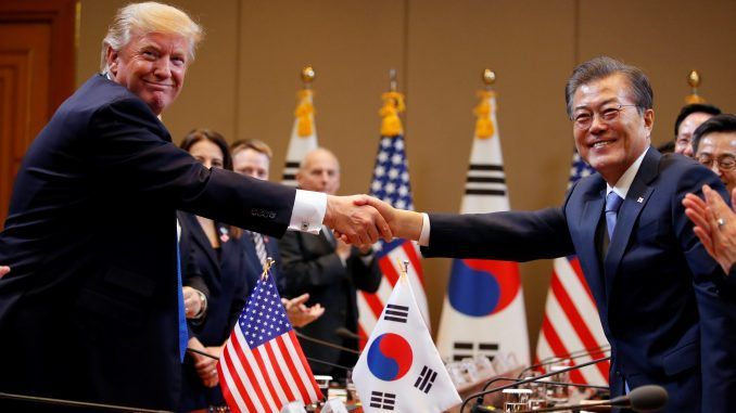 President Trump negotiates peace deal between North and South Korea