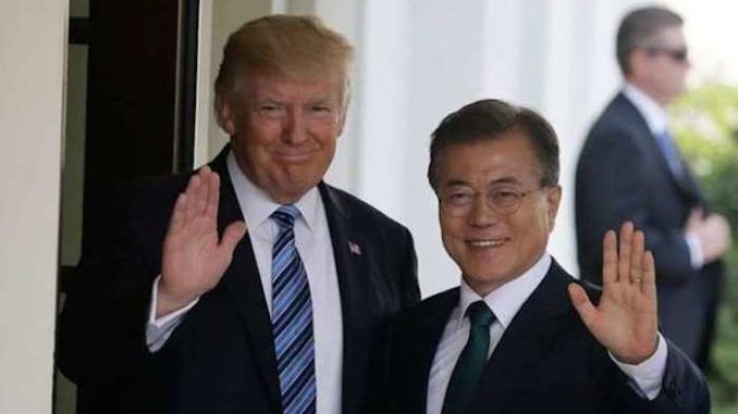 South Korean President Moon Jae-in says President Trump deserves to receive the Nobel Peace Prize in recognition for the "unprecedented achievement" of bringing peace to Korea.