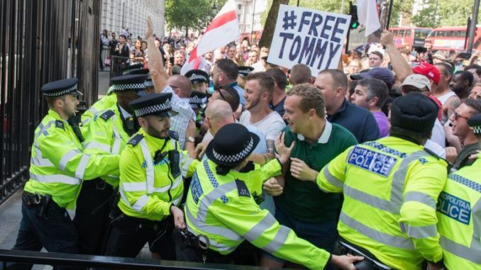 Thousands of Brits storm 10 Downing Street demanding the release of political prisoner Tommy Robinson
