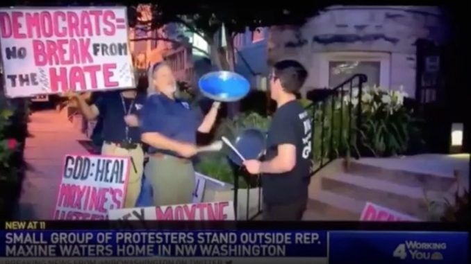 Protestors demand Maxine Waters arrest outside her home