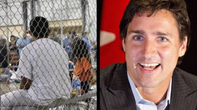 Justin Trudeau criticized President Trump over the child detention scandal, but it has emerged Canada have the same policies.
