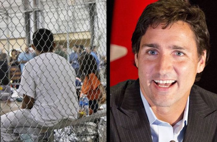 Justin Trudeau criticized President Trump over the child detention scandal, but it has emerged Canada have the same policies.