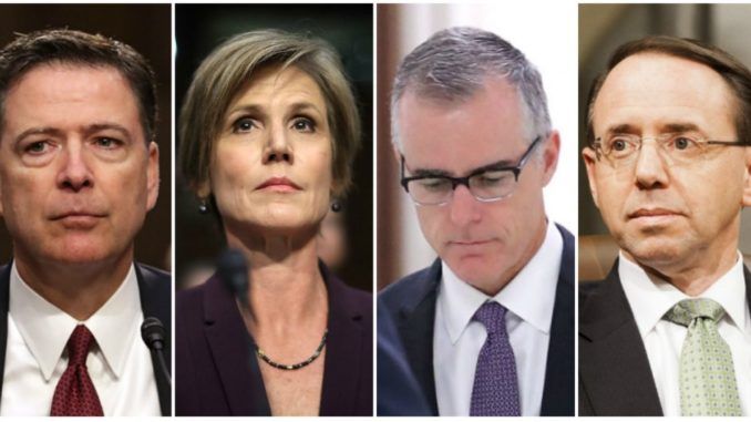 Trump says FISA judge should prosecute Comey, Yates, McCabe, Rosenstein