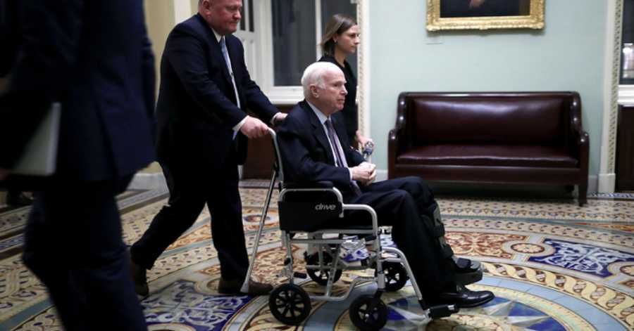 Senator John McCain sent home to die, family says