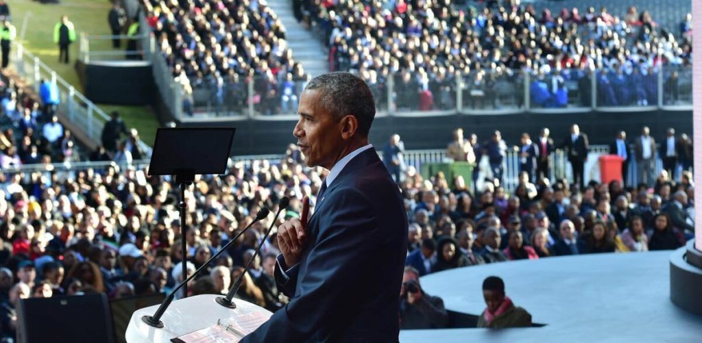 Barack Obama tells crowd he supports the violent seizure of white South African farmer's land