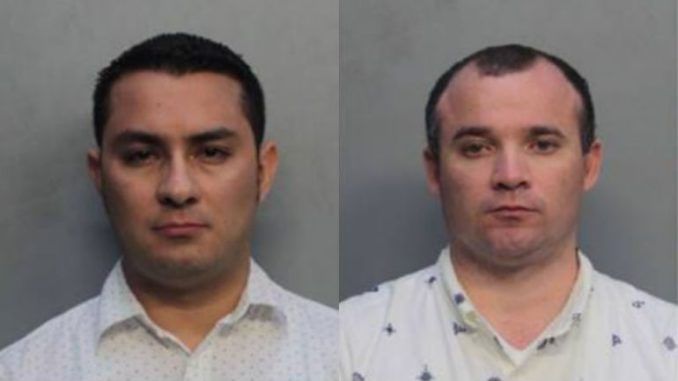 Two Catholic priests have been charged with lewd and lascivious behavior after being caught engaging in public sex in Miami, Florida.